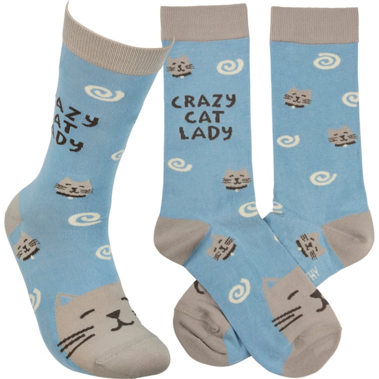 primitives by kathy Cat Lady Socks