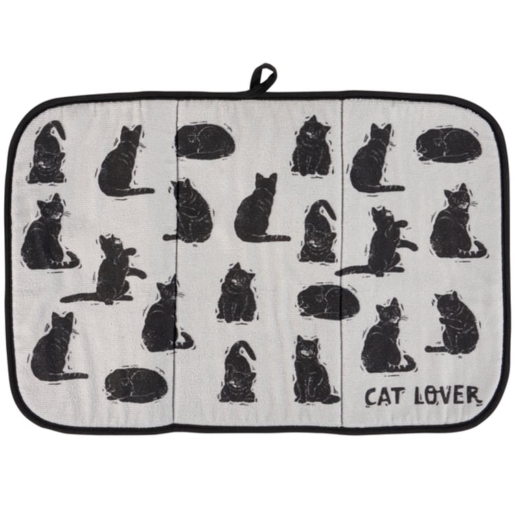 primitives by kathy Cat Lover Drying Mat
