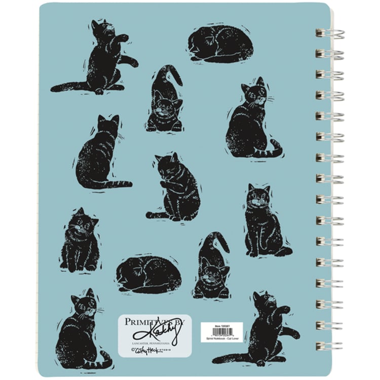 Primitives By Kathy Cat Lover Spiral Notebook