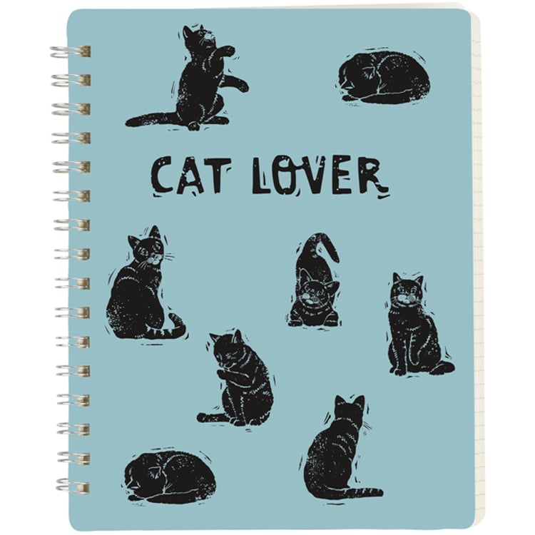 Primitives By Kathy Cat Lover Spiral Notebook