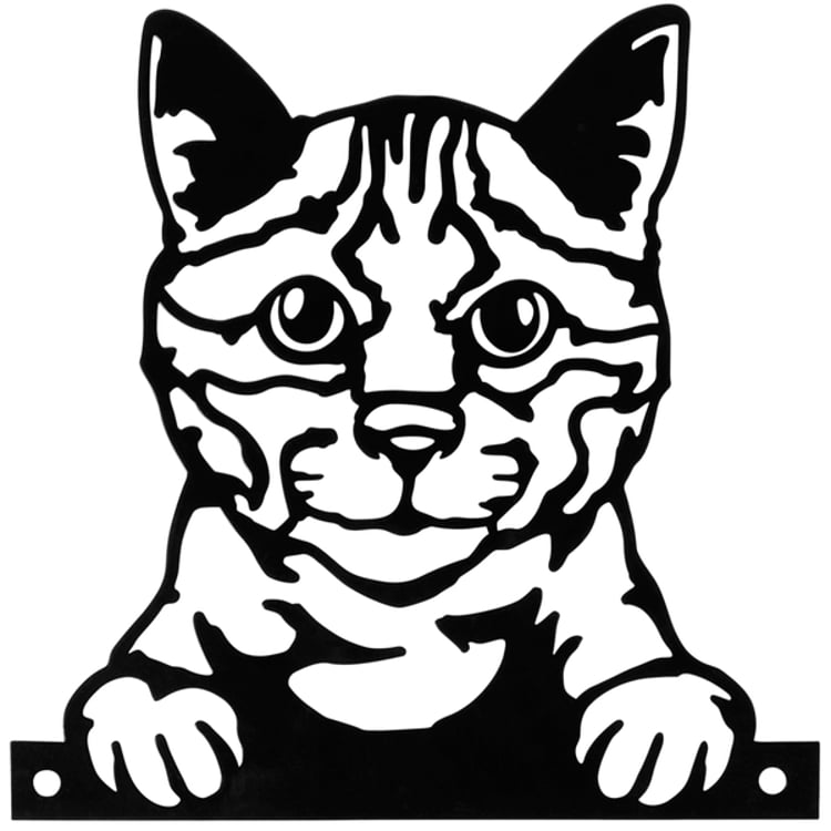 primitives by kathy Cat Metal Outdoor Art