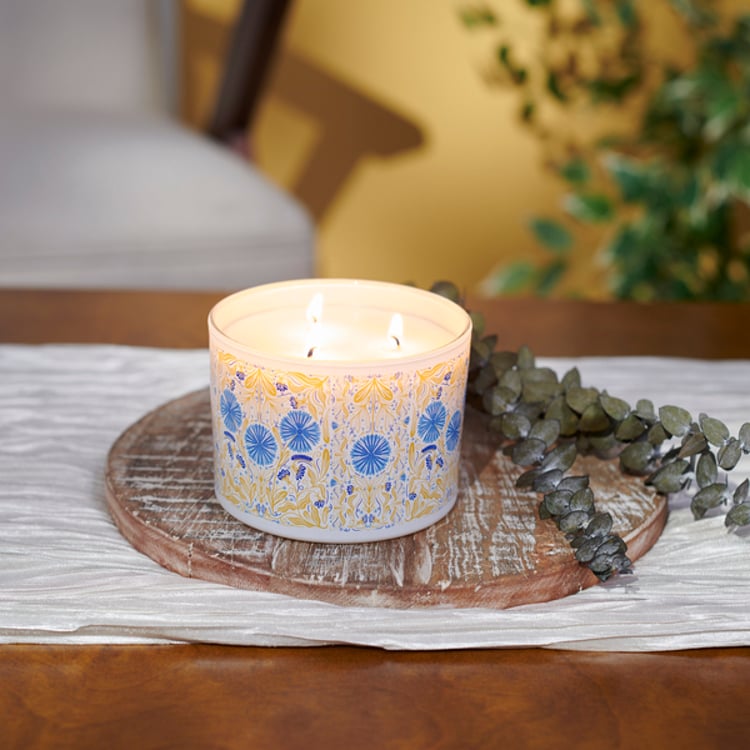 Primitives By Kathy Caterpillar Floral Candle