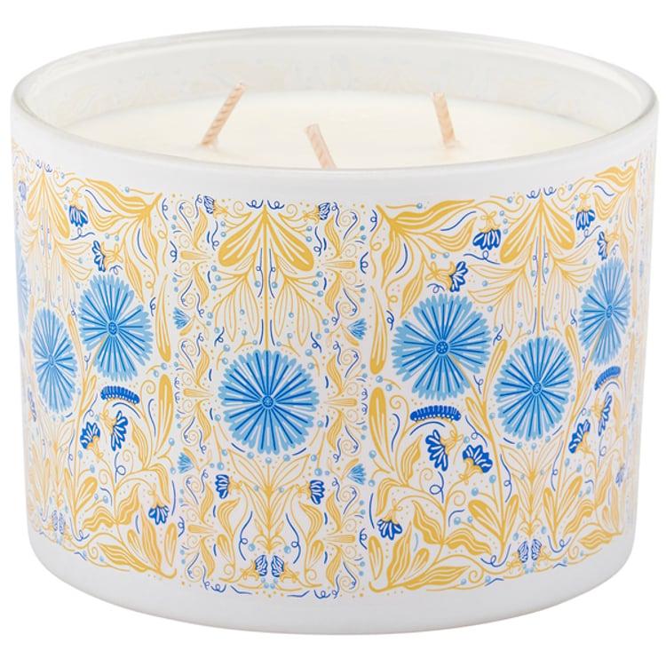 Primitives By Kathy Caterpillar Floral Candle