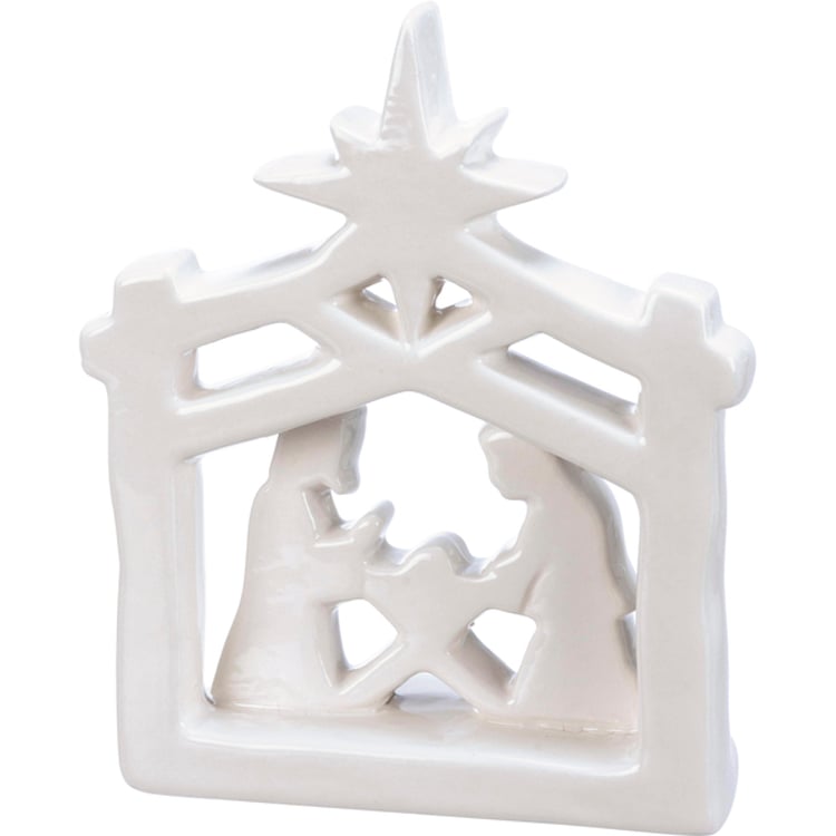 Primitives By Kathy Ceramic Nativity Figurine