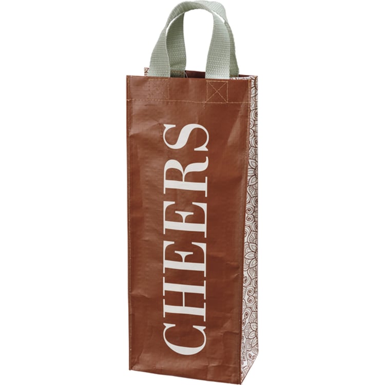 primitives by kathy Cheers Wine Tote