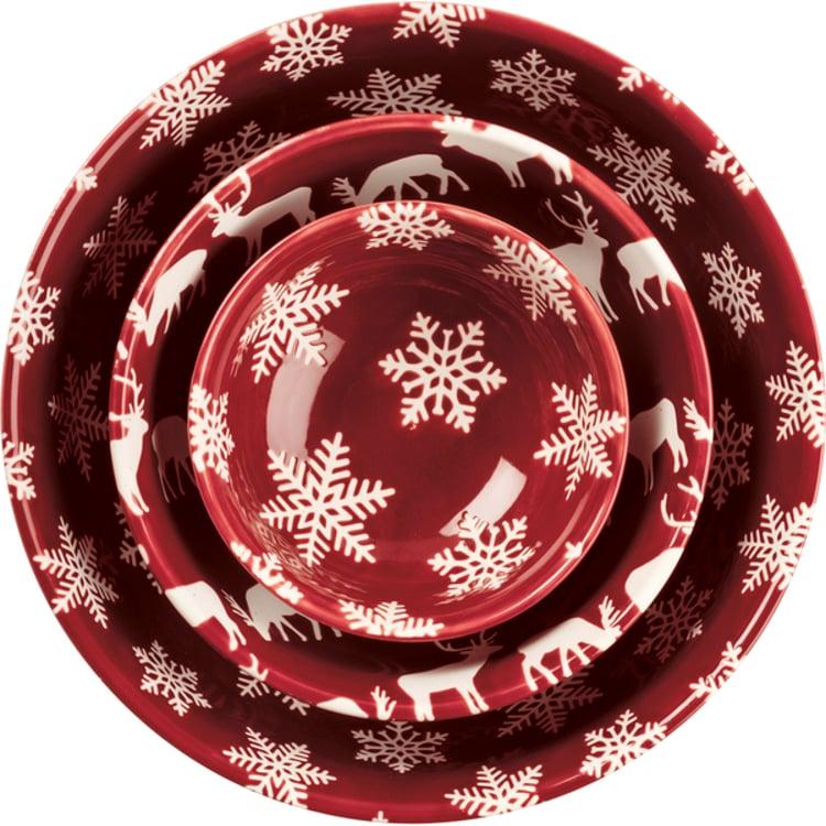 primitives by kathy Christmas Bowl Set