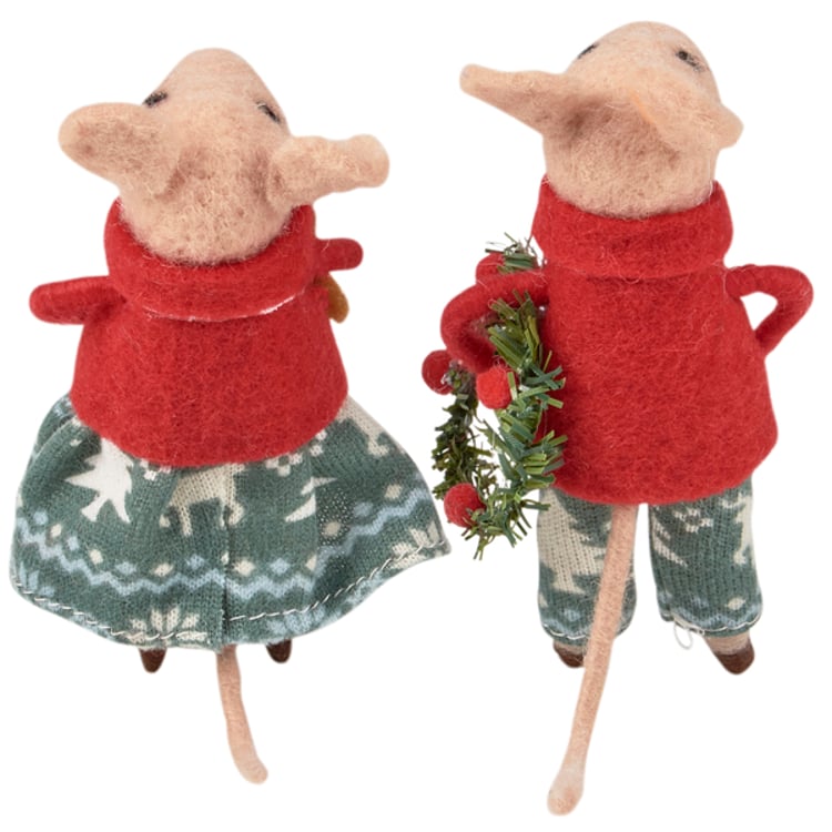 Primitives By Kathy Christmas Day Mice Critter Set