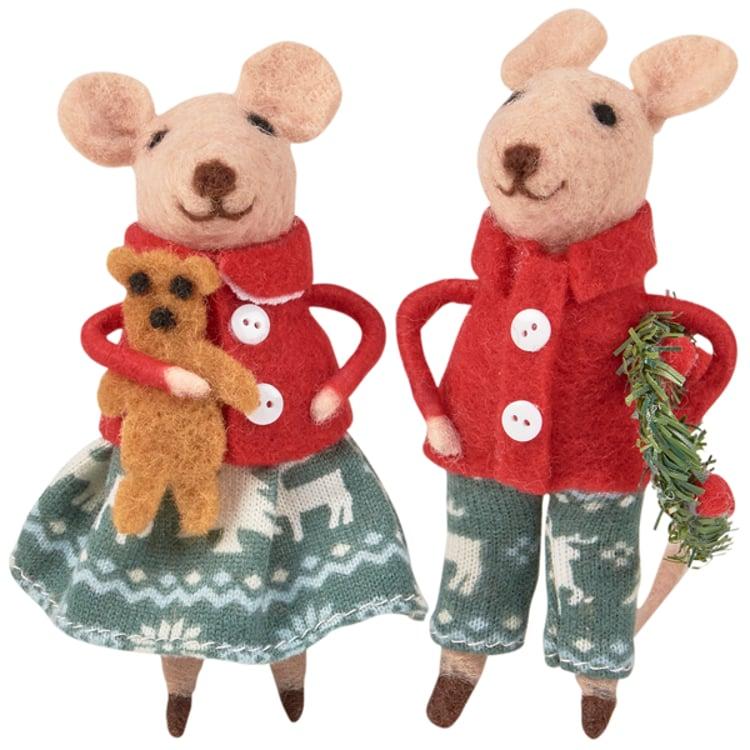 primitives by kathy Christmas Day Mice Critter Set