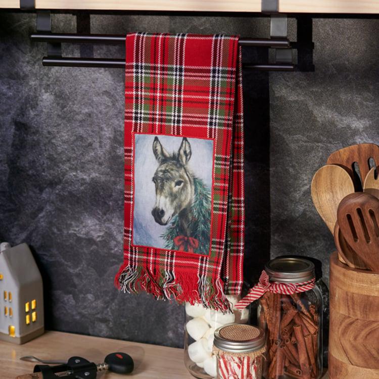 Primitives By Kathy Christmas Donkey Kitchen Towel