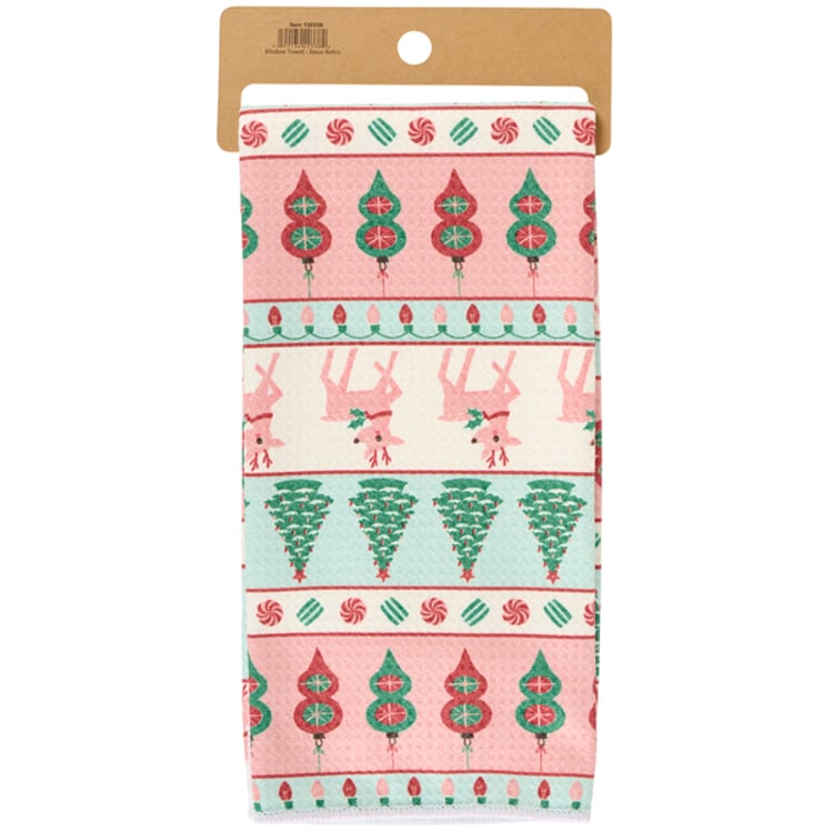 Primitives By Kathy Christmas Retro Kitchen Towel