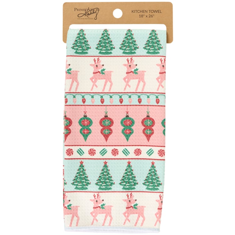 Primitives By Kathy Christmas Retro Kitchen Towel