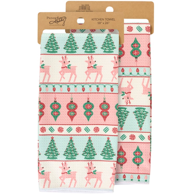 primitives by kathy Christmas Retro Kitchen Towel