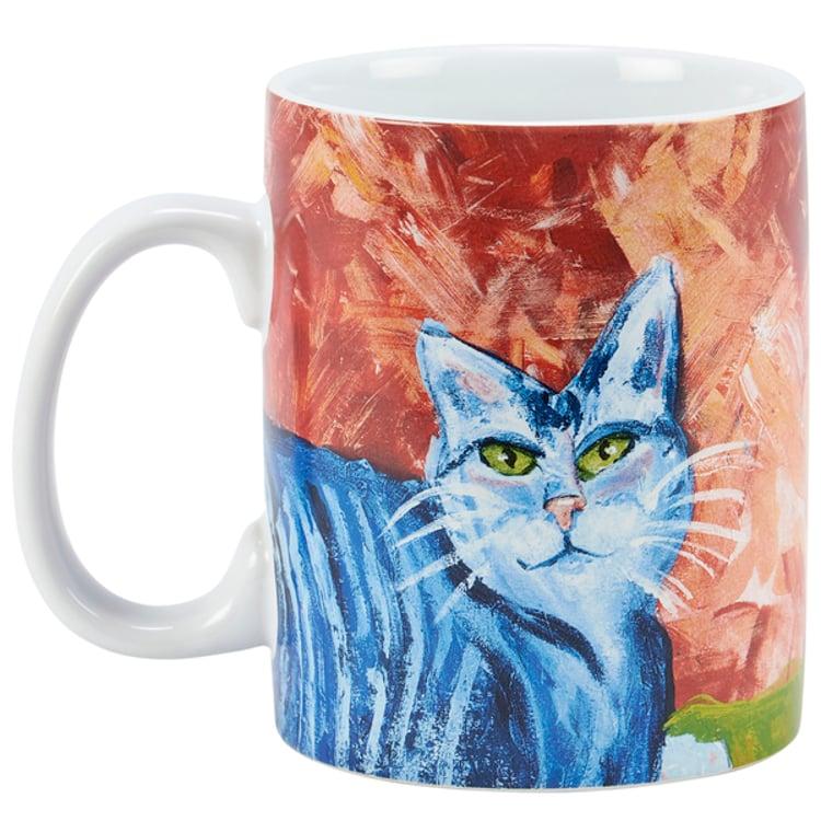 Primitives By Kathy Colorful Cat Mug