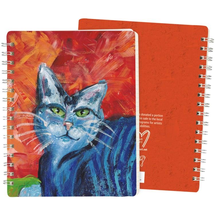 primitives by kathy Colorful Cat Spiral Notebook