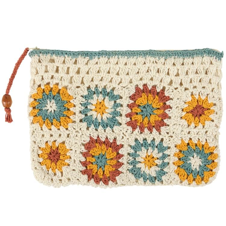 Primitives By Kathy Crochet Flower Zipper Pouch