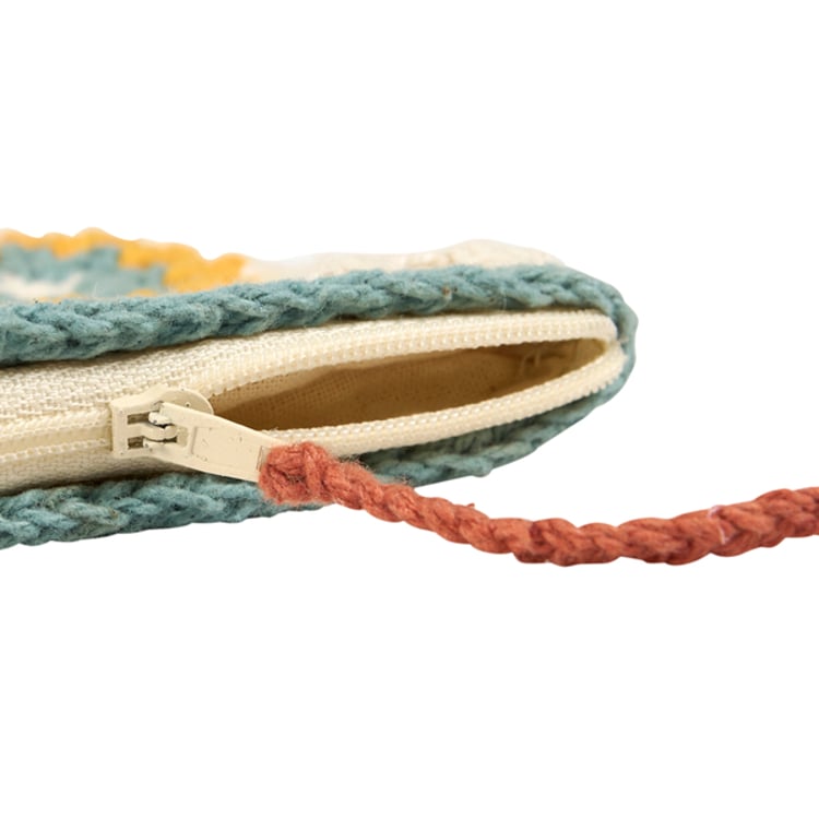 Primitives By Kathy Crochet Flower Zipper Pouch