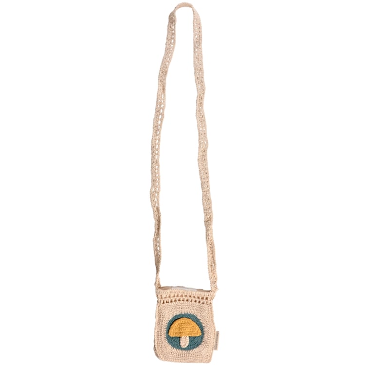 Primitives By Kathy Crochet Mushroom Crossbody Bag