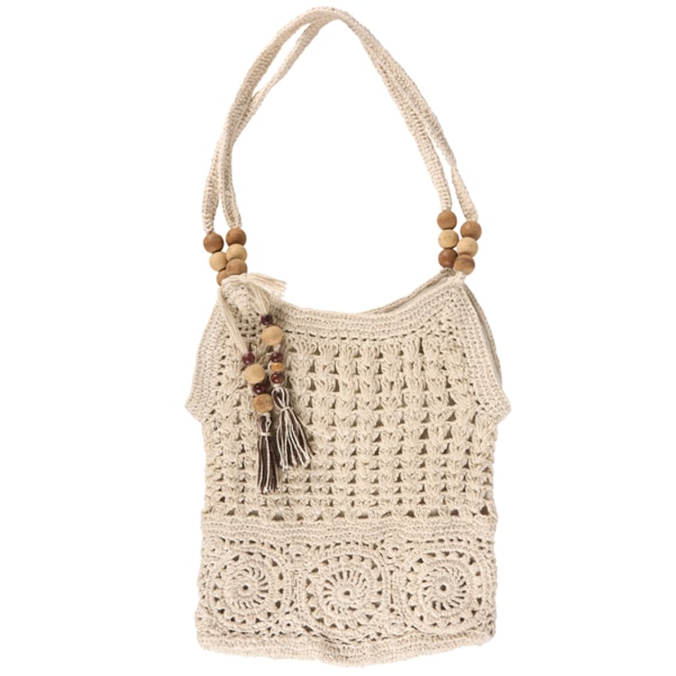 primitives by kathy Crocheted Boho Tote