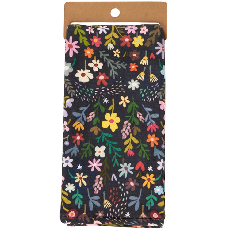 Primitives By Kathy Dark Floral Kitchen Towel
