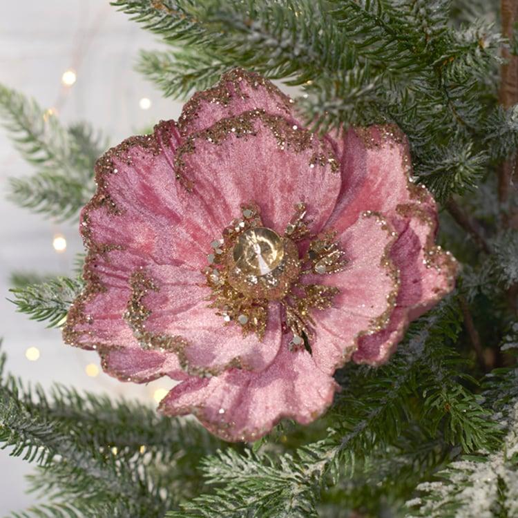 Primitives By Kathy Dark Pink Flower Clip