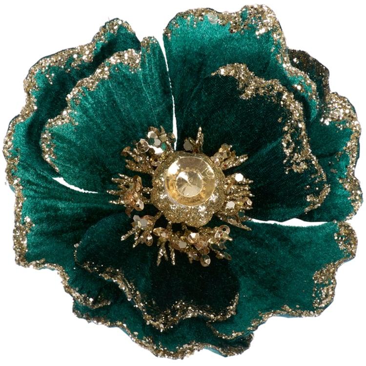Primitives By Kathy Dark Teal Flower Clip