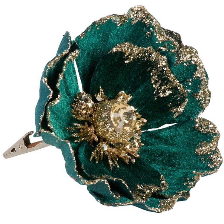primitives by kathy Dark Teal Flower Clip