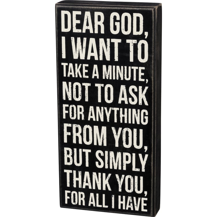 primitives by kathy Dear God Box Sign