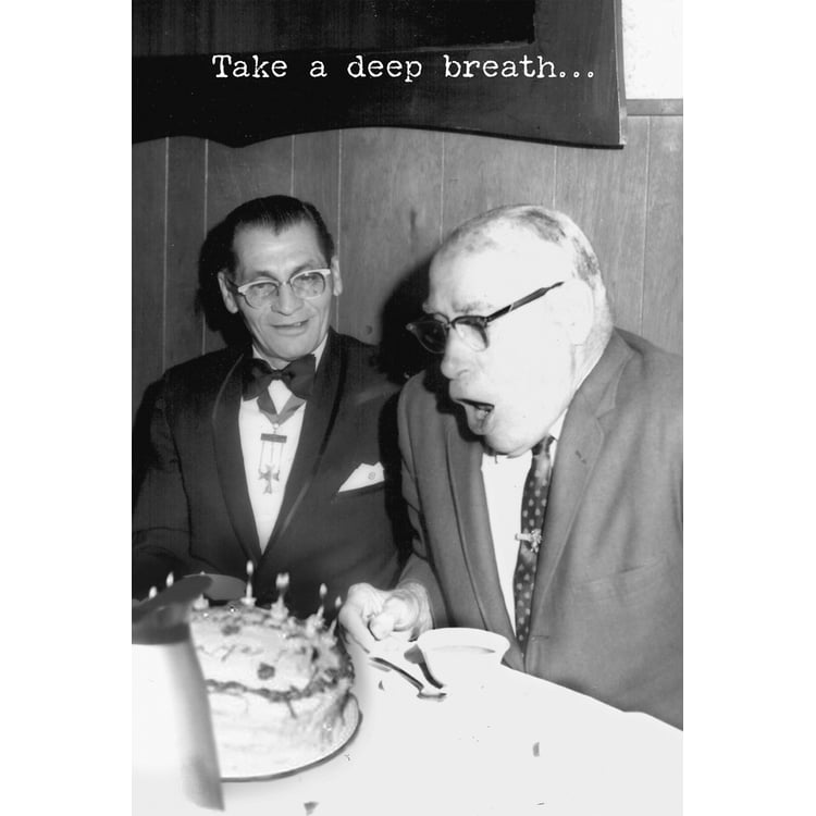 primitives by kathy Deep Breath Greeting Card