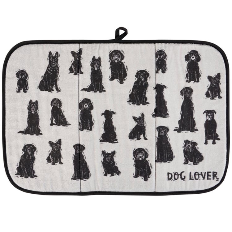 primitives by kathy Dog Lover Drying Mat