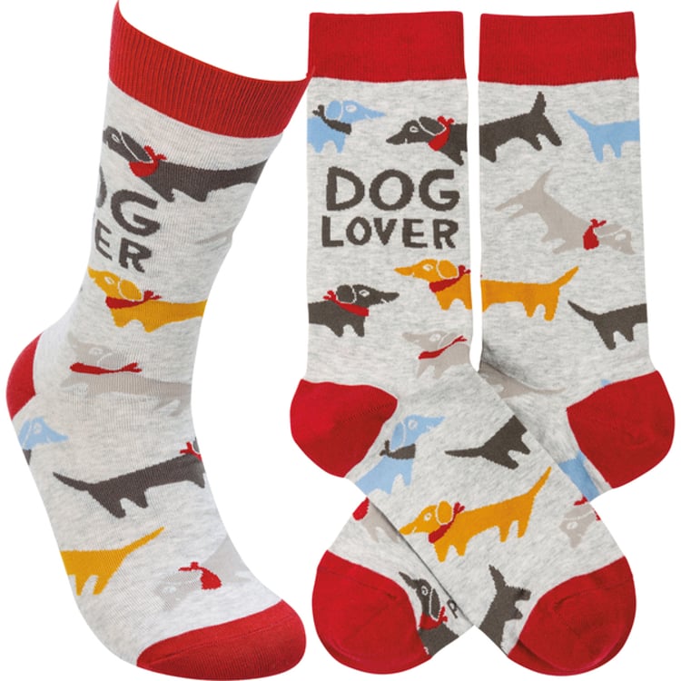 primitives by kathy Dog Lover Socks