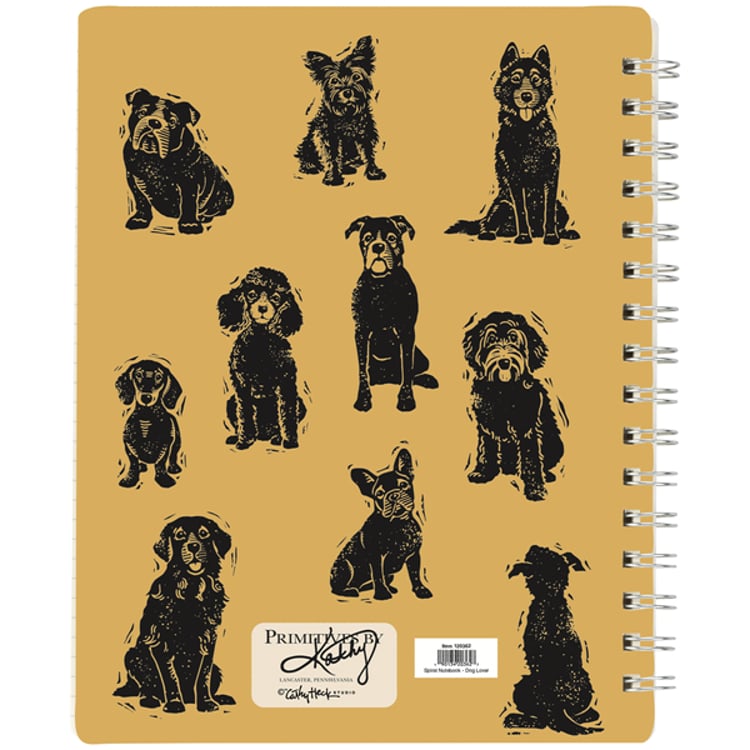 Primitives By Kathy Dog Lover Spiral Notebook
