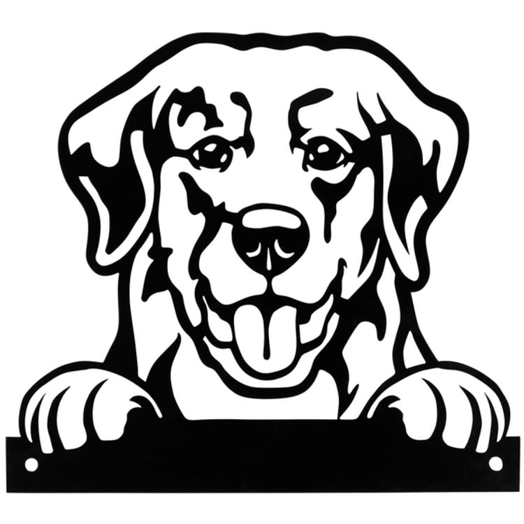 primitives by kathy Dog Metal Outdoor Art