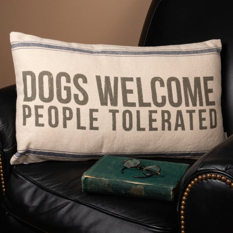 Primitives By Kathy Dogs Welcome Pillow