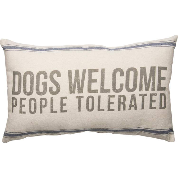primitives by kathy Dogs Welcome Pillow