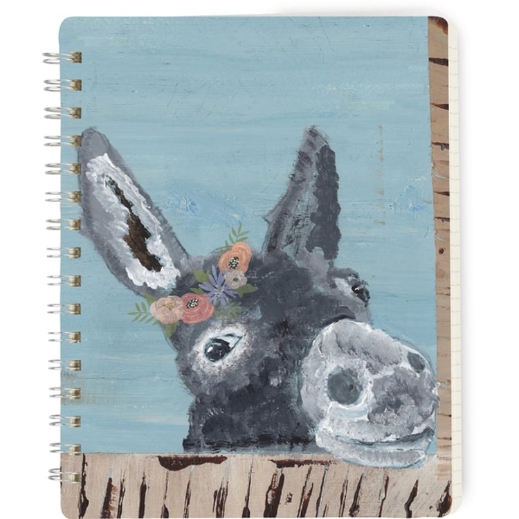 Primitives By Kathy Donkey Spiral Notebook