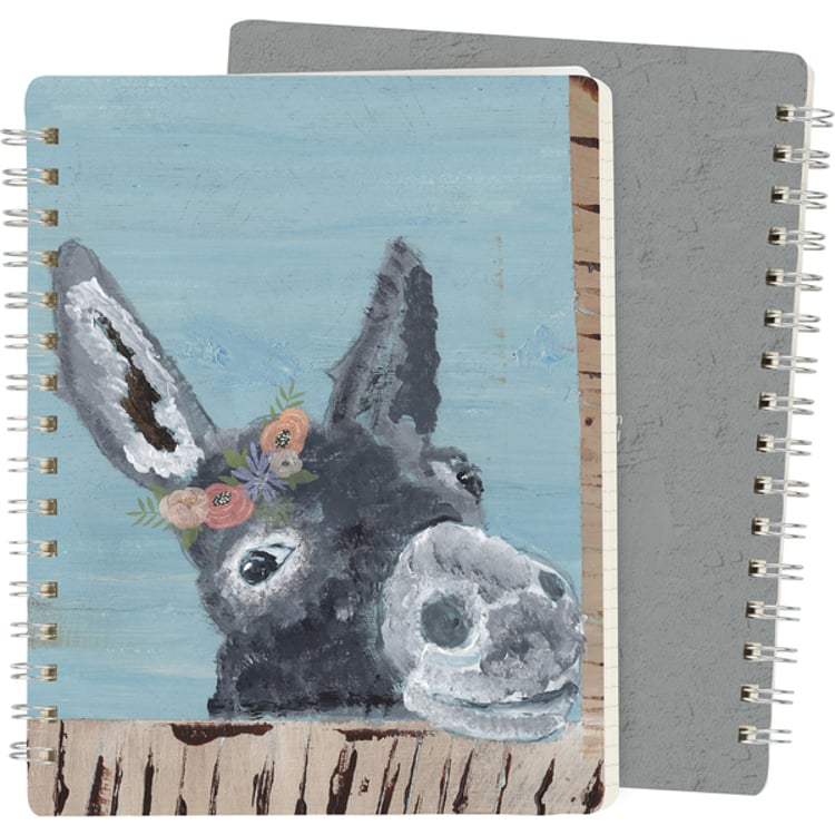 primitives by kathy Donkey Spiral Notebook