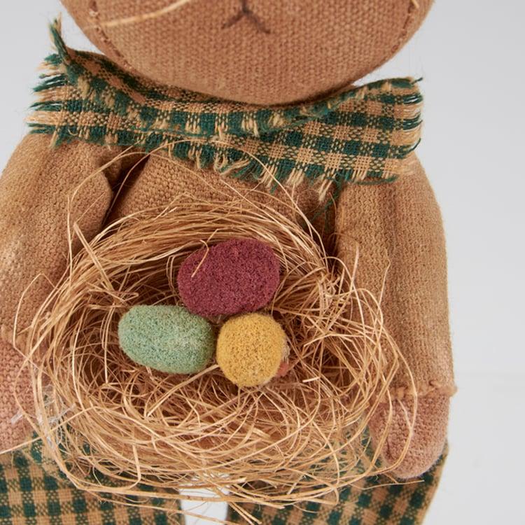 Primitives By Kathy Egg Basket Bunny Ornament