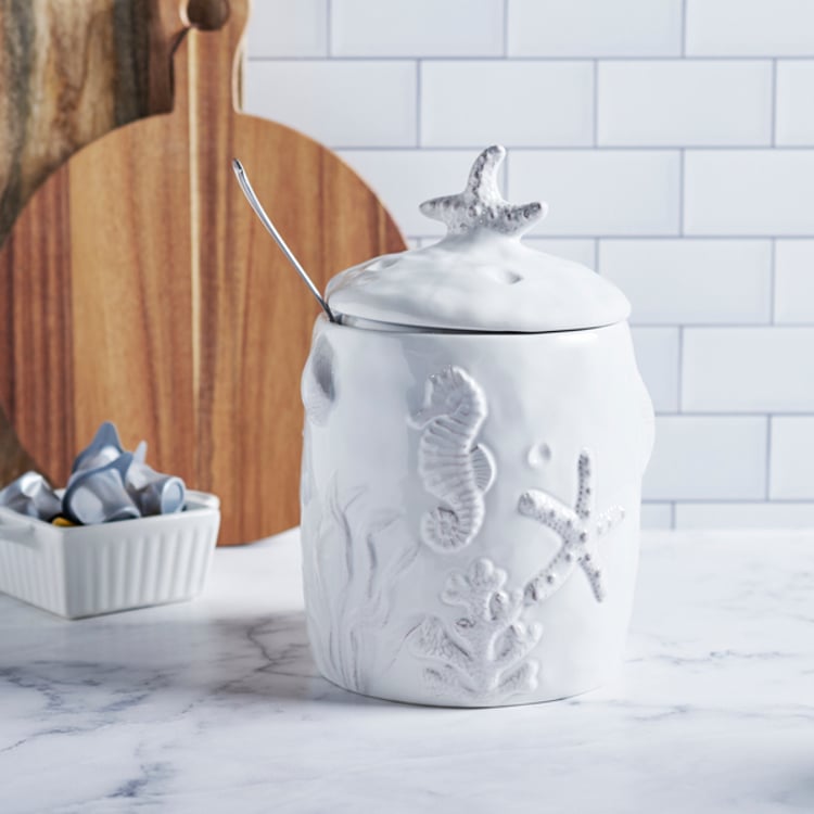Primitives By Kathy Embossed Beach Canister