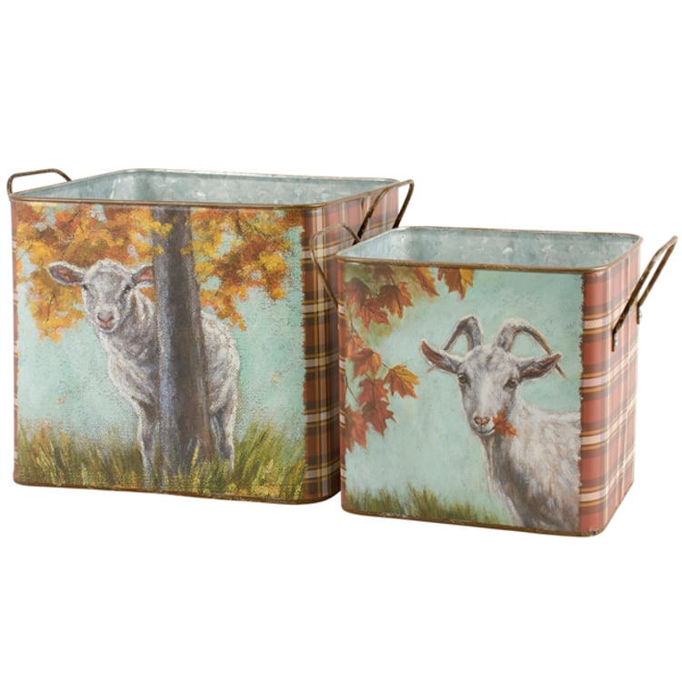 Primitives By Kathy Fall Farm Friend Bin Set