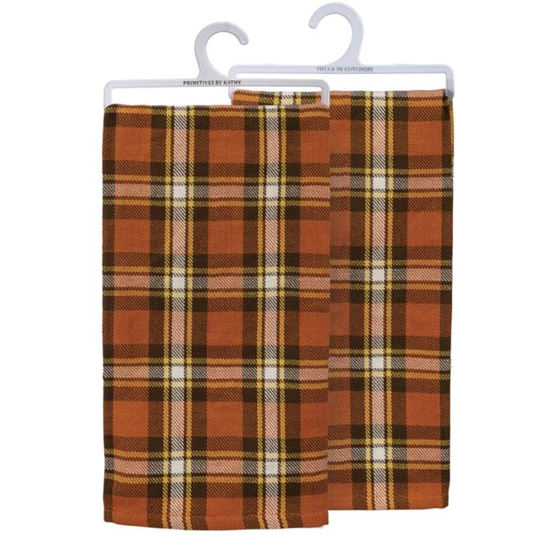 primitives by kathy Fall Plaid Kitchen Towel