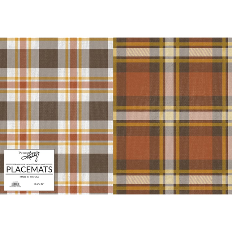 primitives by kathy Fall Plaids Paper Placemat Pad
