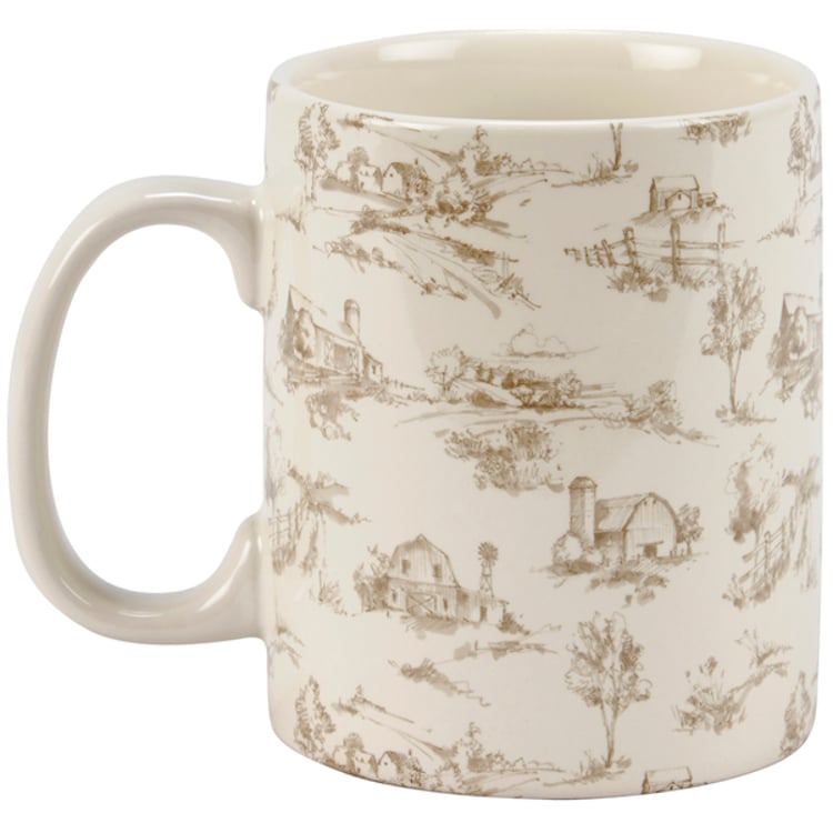 Primitives By Kathy Farmhouse Toile Mug