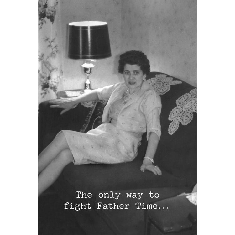 primitives by kathy Father Time Greeting Card