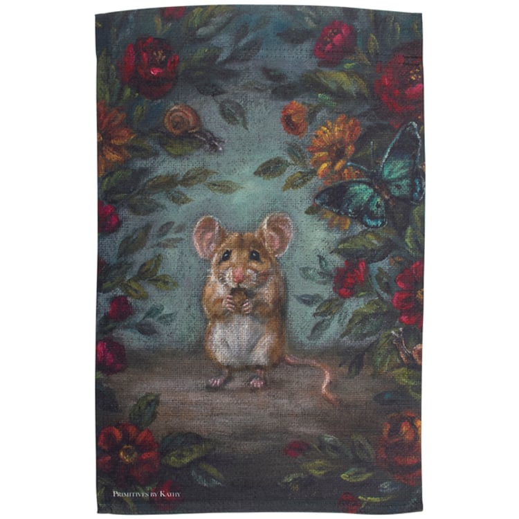 Primitives By Kathy Field Mouse Garden Flag