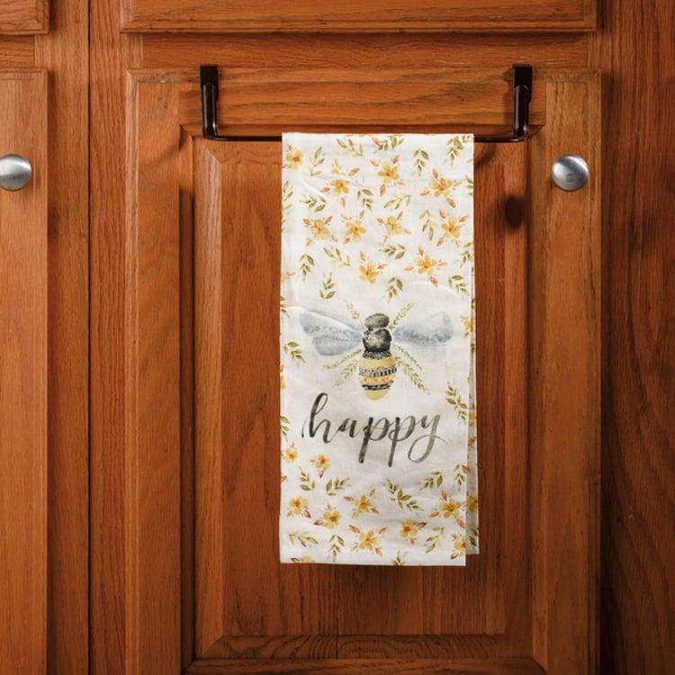 Primitives By Kathy Floral Bee Happy Kitchen Towel
