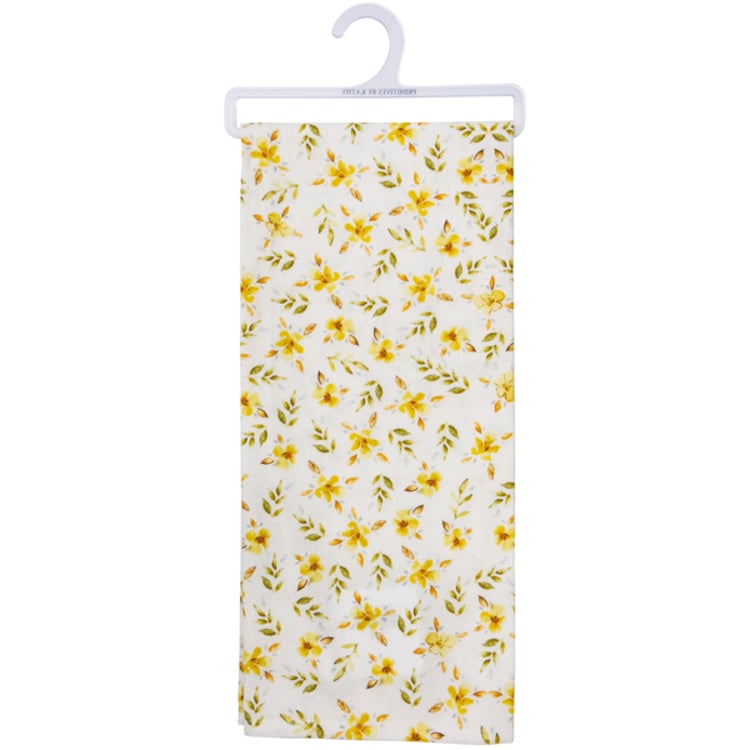 Primitives By Kathy Floral Bee Happy Kitchen Towel
