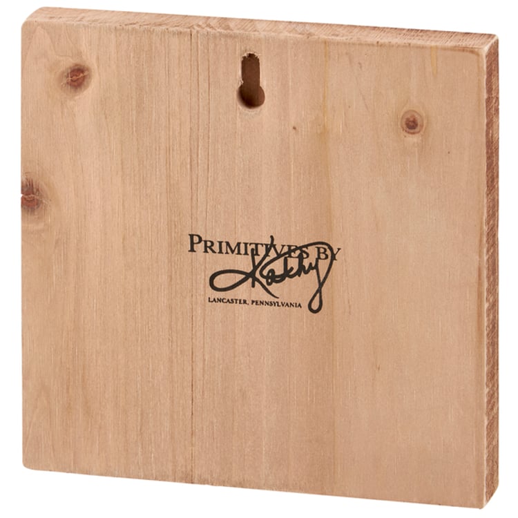 Primitives By Kathy Floral Chicken Block Sign