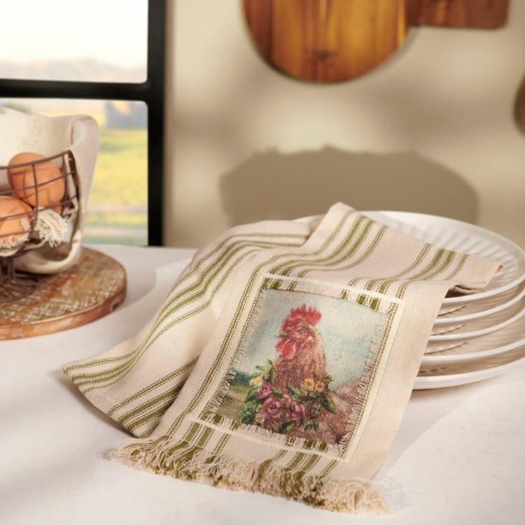 Primitives By Kathy Floral Chicken Kitchen Towel