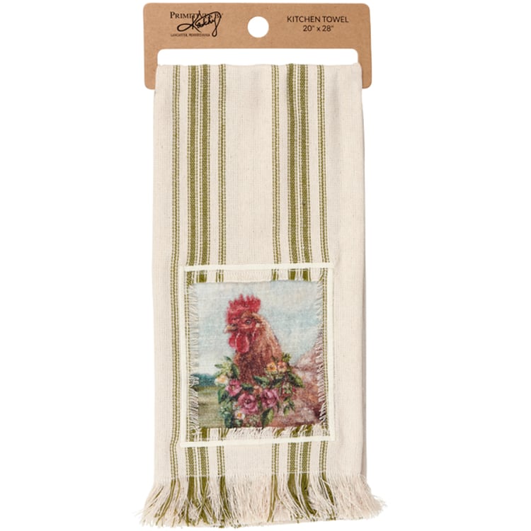 Primitives By Kathy Floral Chicken Kitchen Towel
