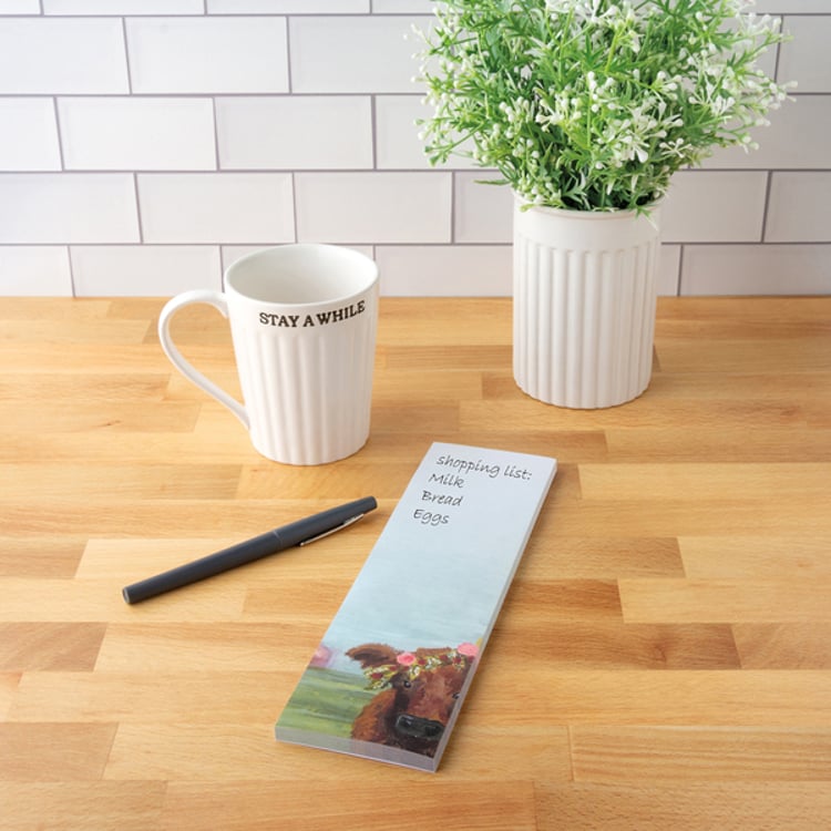 Primitives By Kathy Floral Cow List Pad